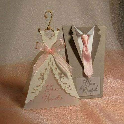Wedding Suit Card and Gown
