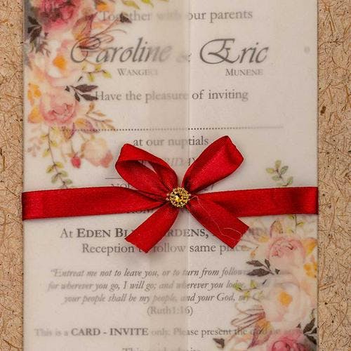 trace paper wedding card 13by Weddingcard center